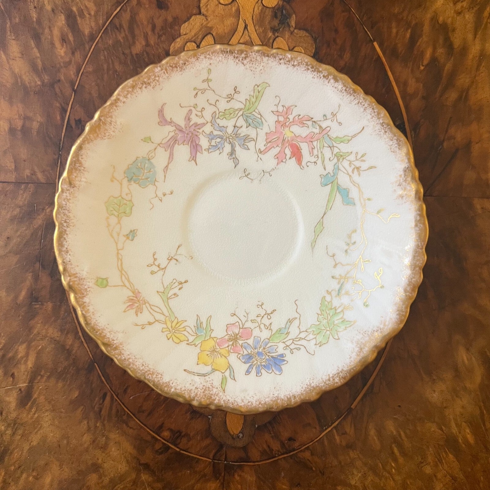 Vintage Moore Floral Demitasse Saucer