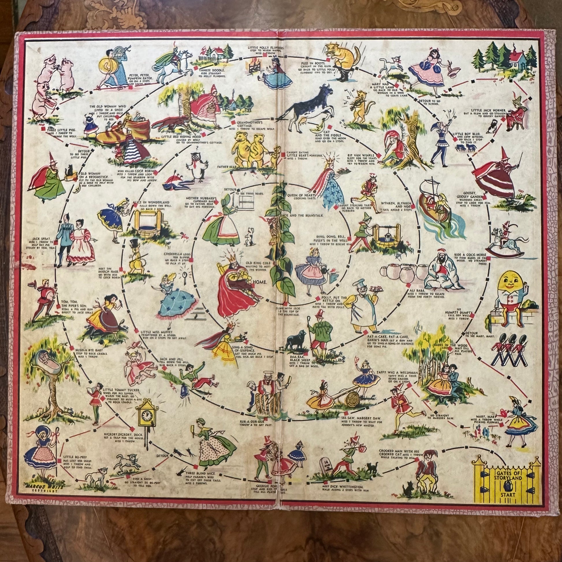 Vintage Pied Piper Storyland Board Game Board Only