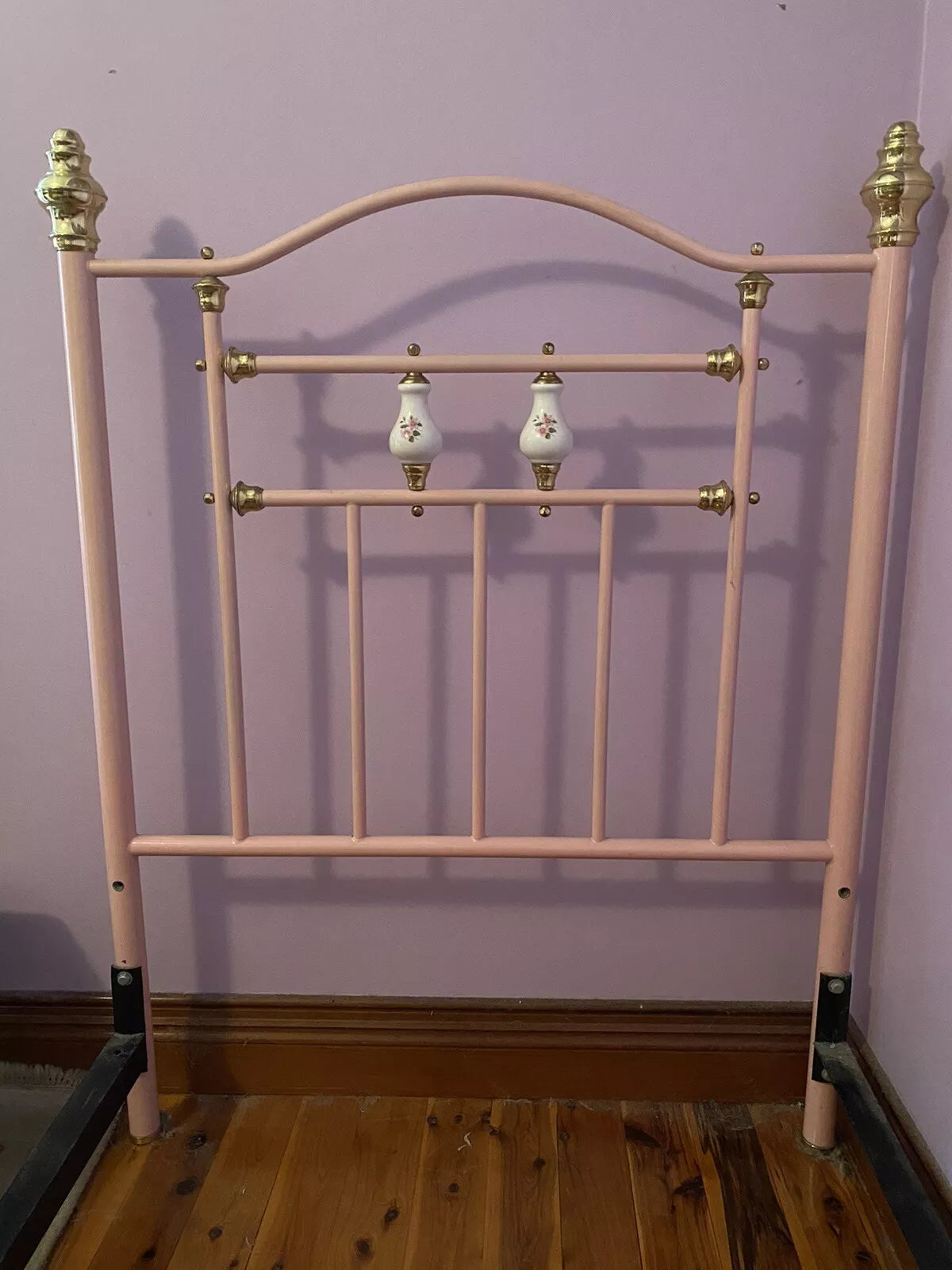 Vintage Pink Metal Bed