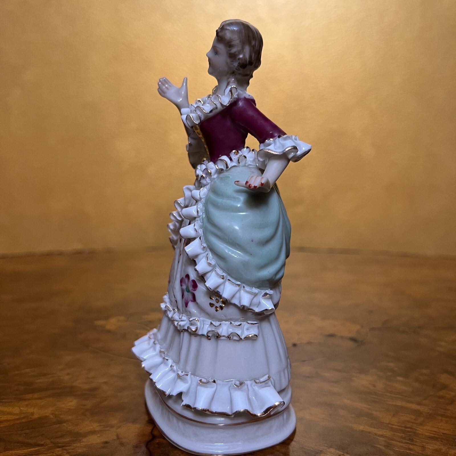 Vintage Porcelain Lady Figurine Ornament