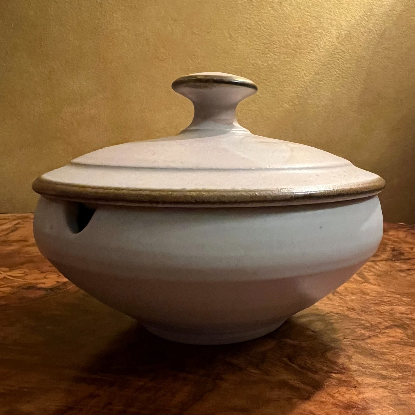 Vintage Pottery Small Floral Soup Taureen