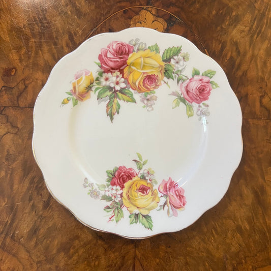 Vintage Queen Anne Manor Rose Side Plate
