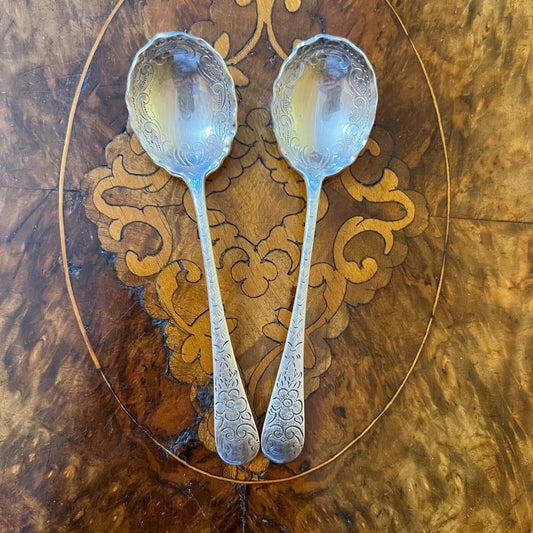 Vintage Rodd Ornate Rodd Silver Plated Spoons