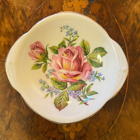 Vintage Royal Grafton Rose Print Dish
