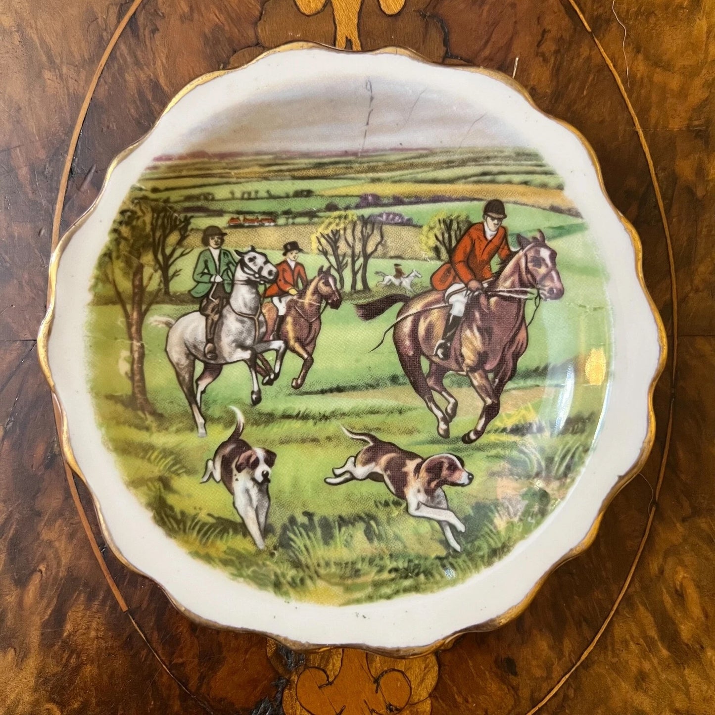 Vintage Royal Standard Hunting Scene small Dish