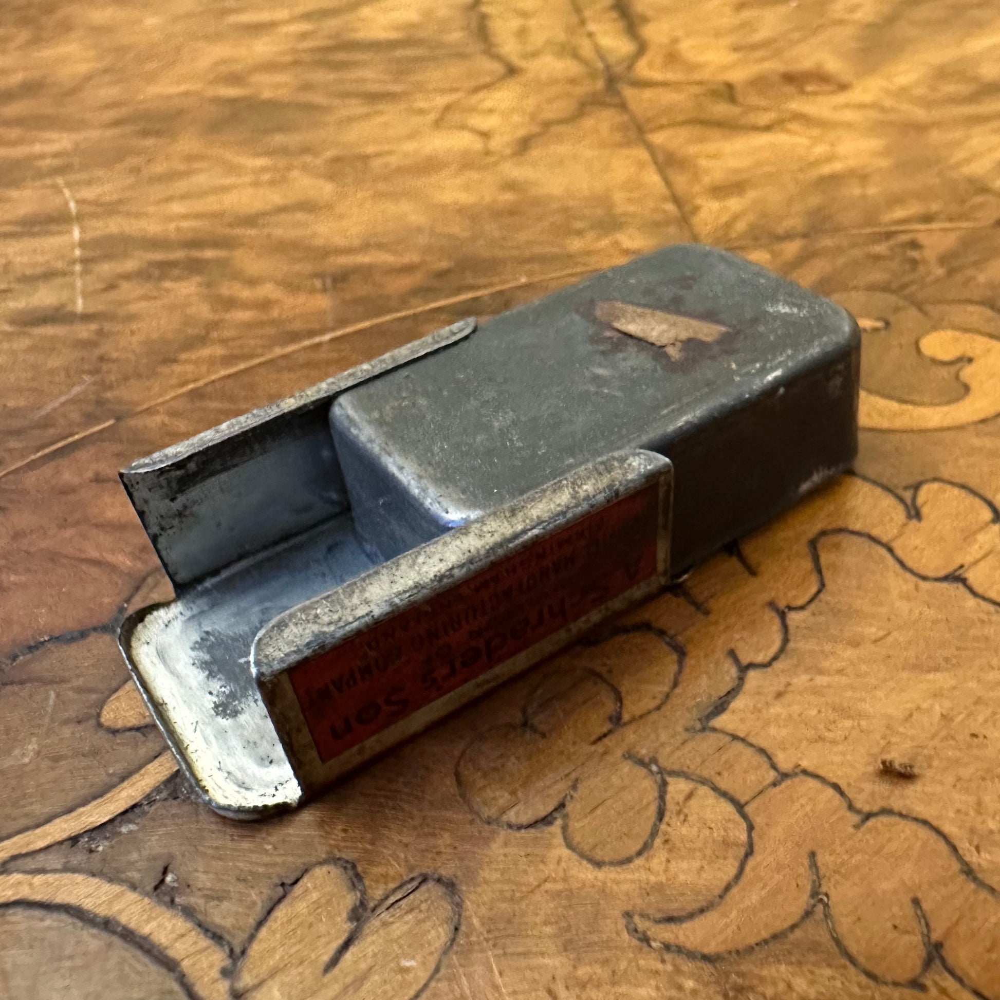 Vintage Schrader Valve Caps Tin