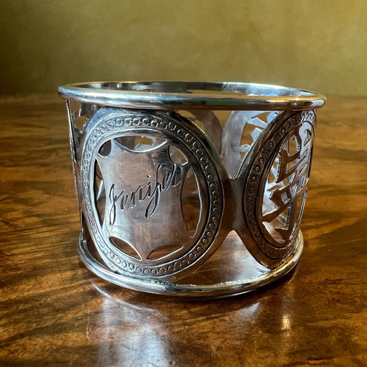 Vintage Silver Chinese Napkin Ring