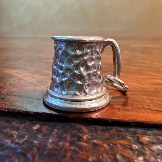 Vintage Silver Mug Pendant Charm