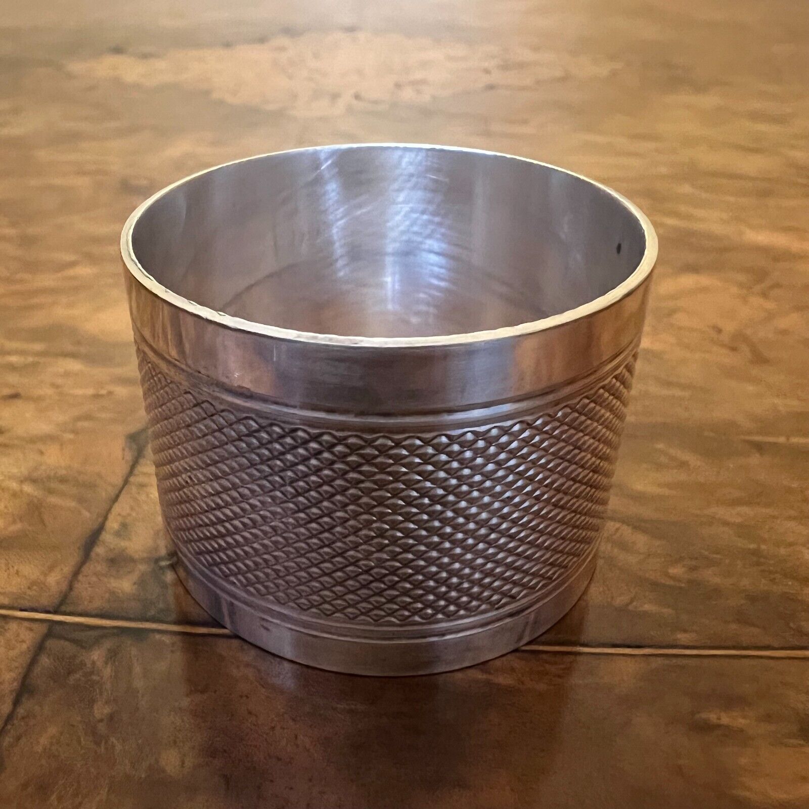 Vintage Silver Napkin Ring embossed