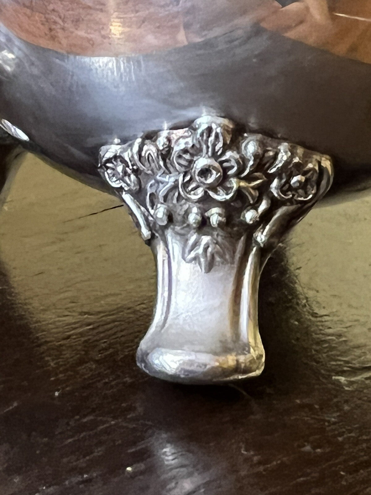 Vintage Silver Plated Floral Sugar Bowl