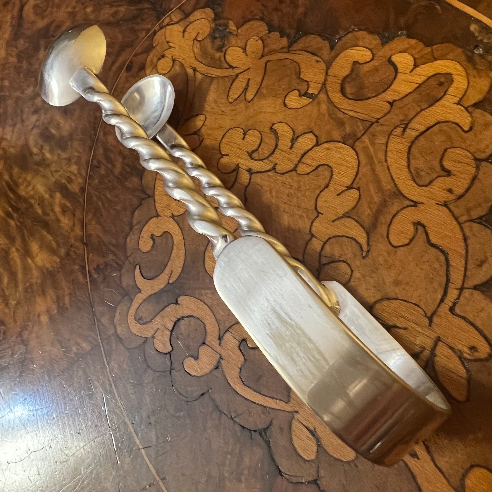Vintage Silver Plated Twist Tongs