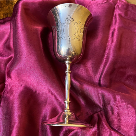 Vintage Silver Plated Wine Glass