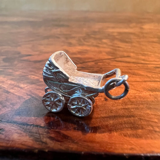Vintage Silver Pram Charm Pendant