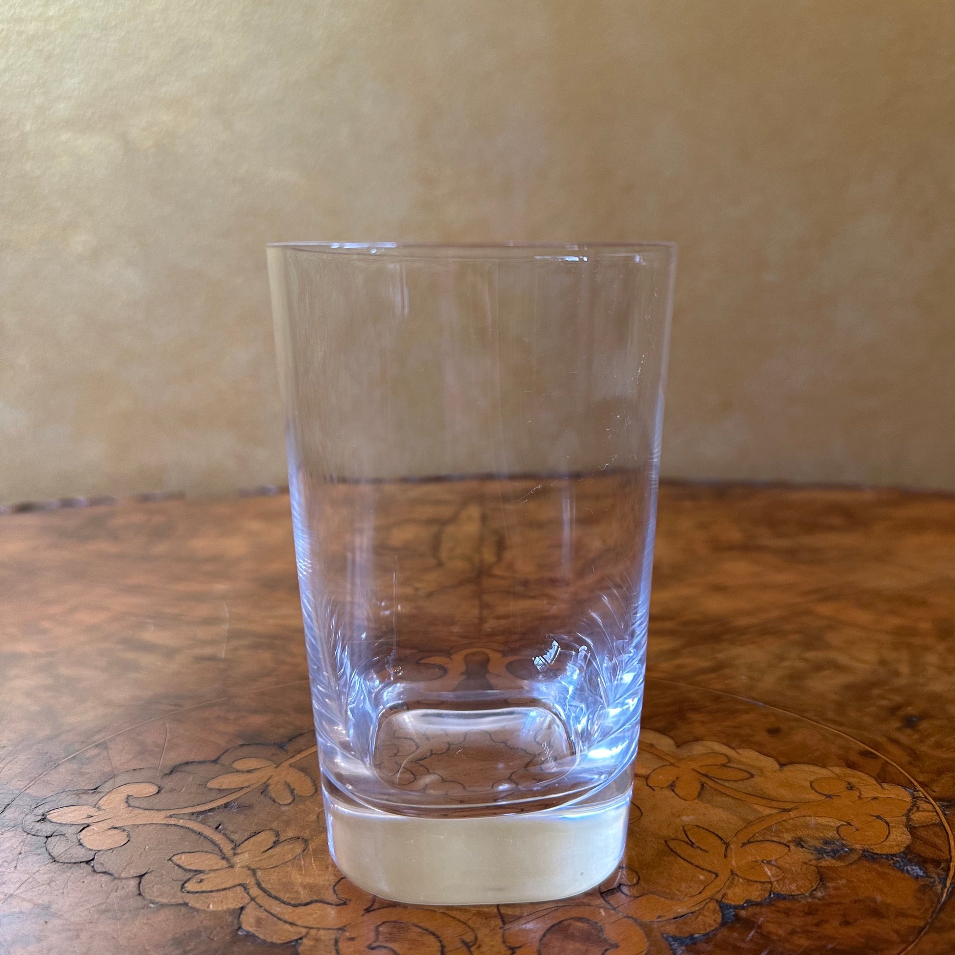 Vintage Square Base Round Top Drinking Glass
