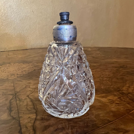 Vintage Sterling Silver Rim Perfume Bottle