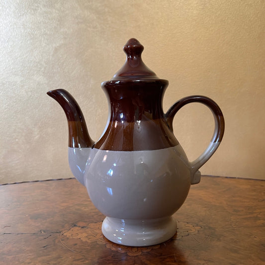 Vintage Stoneware Trio Colour Coffee Pot