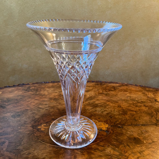 Vintage Stuart Crystal Trumpet Vase
