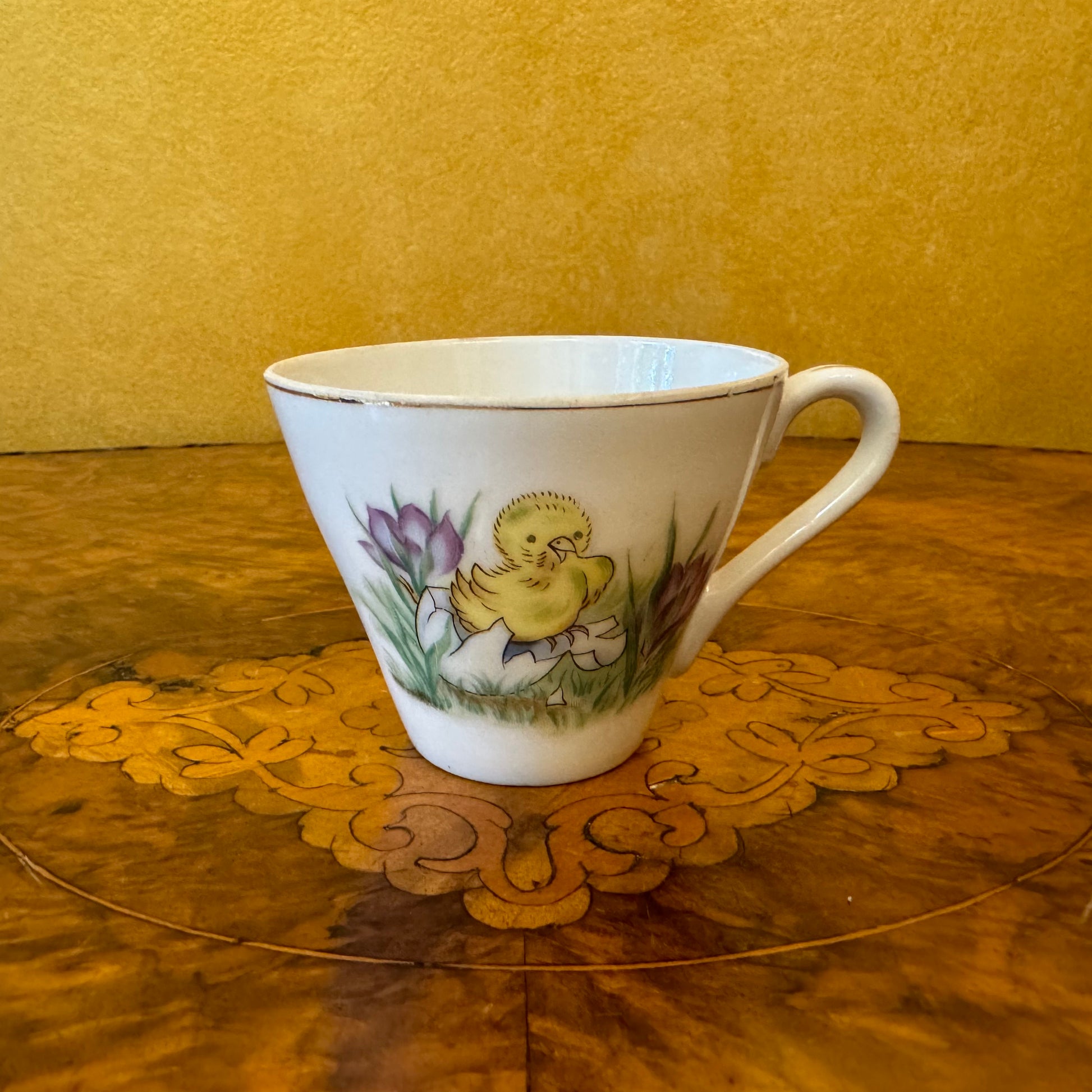 Vintage Superior Duck Floral Print Coffee Cup
