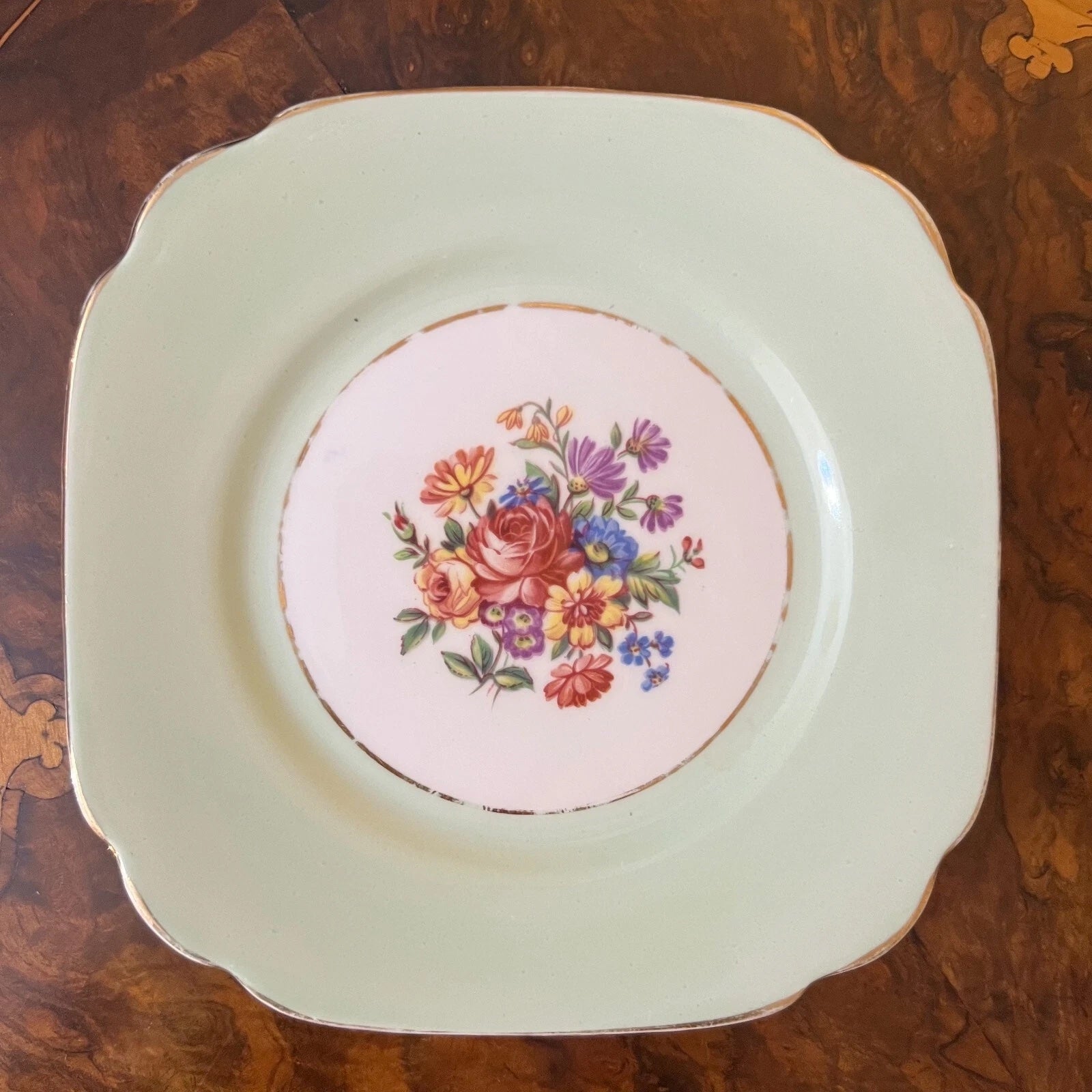 Vintage Taylor_Kent Green Tea Cup Side Plate