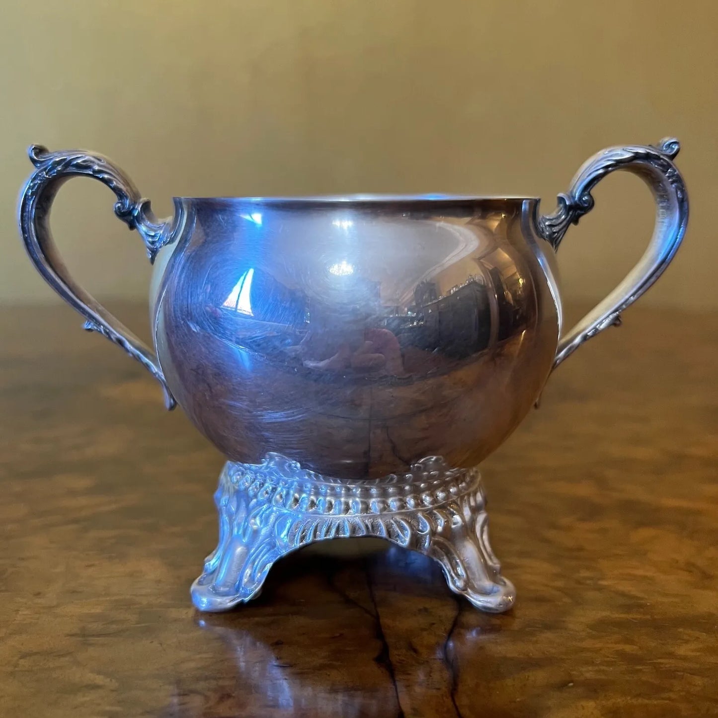 Vintage Viners Silver Plated Sugar Set