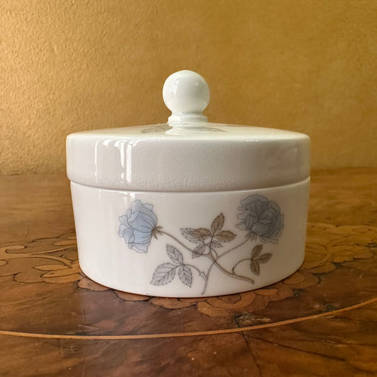 Vintage Wedgwood Ice Rose Small Jar Trinket Box