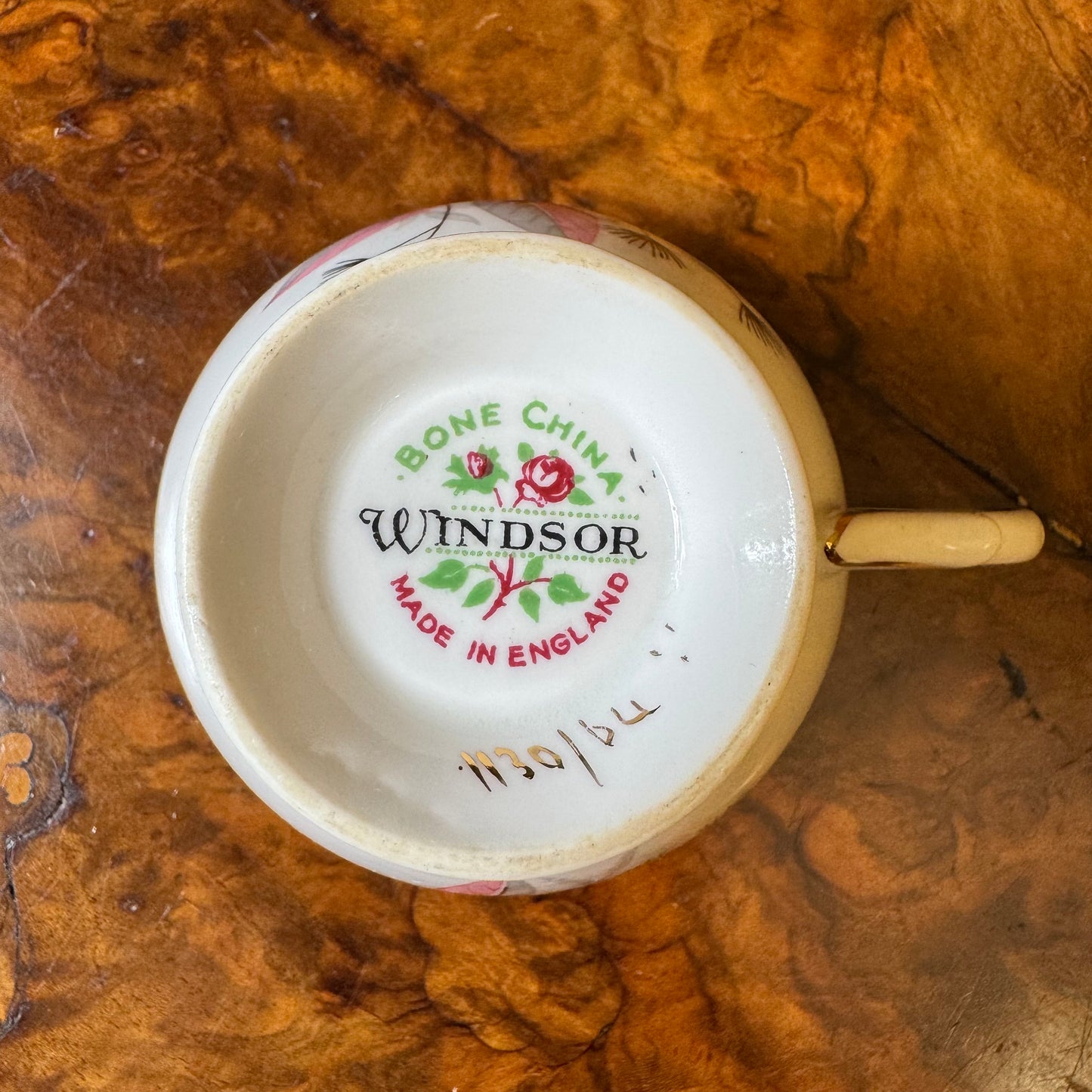 Vintage Windsor Pink Grey Cup