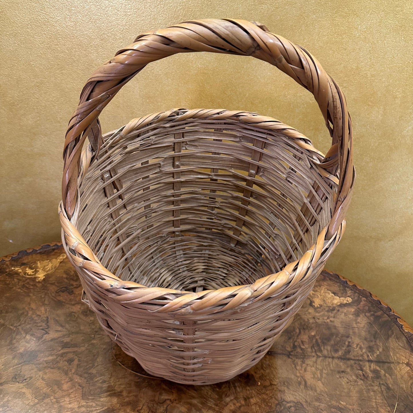 Vintage Woven Wicker  Basket