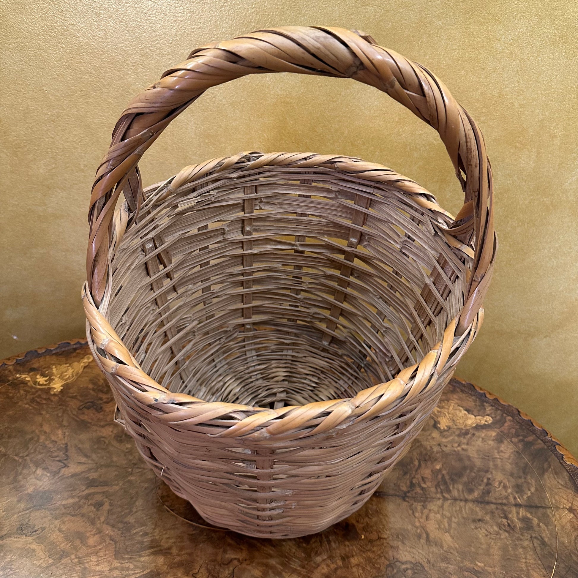 Vintage Woven Wicker  Basket