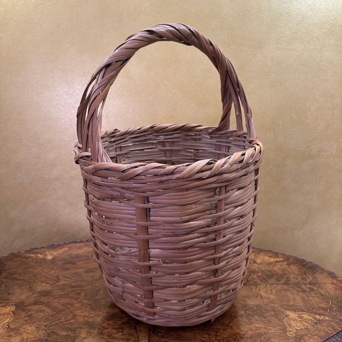 Vintage Woven Wicker Large Basket