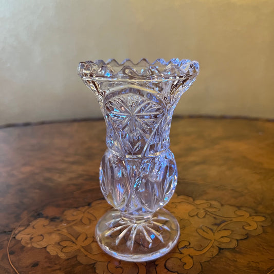 Vintage Zajecar Crystal Bud Vase