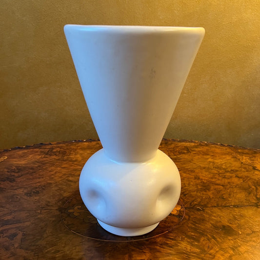White Porcelain Vase With Flower Frog