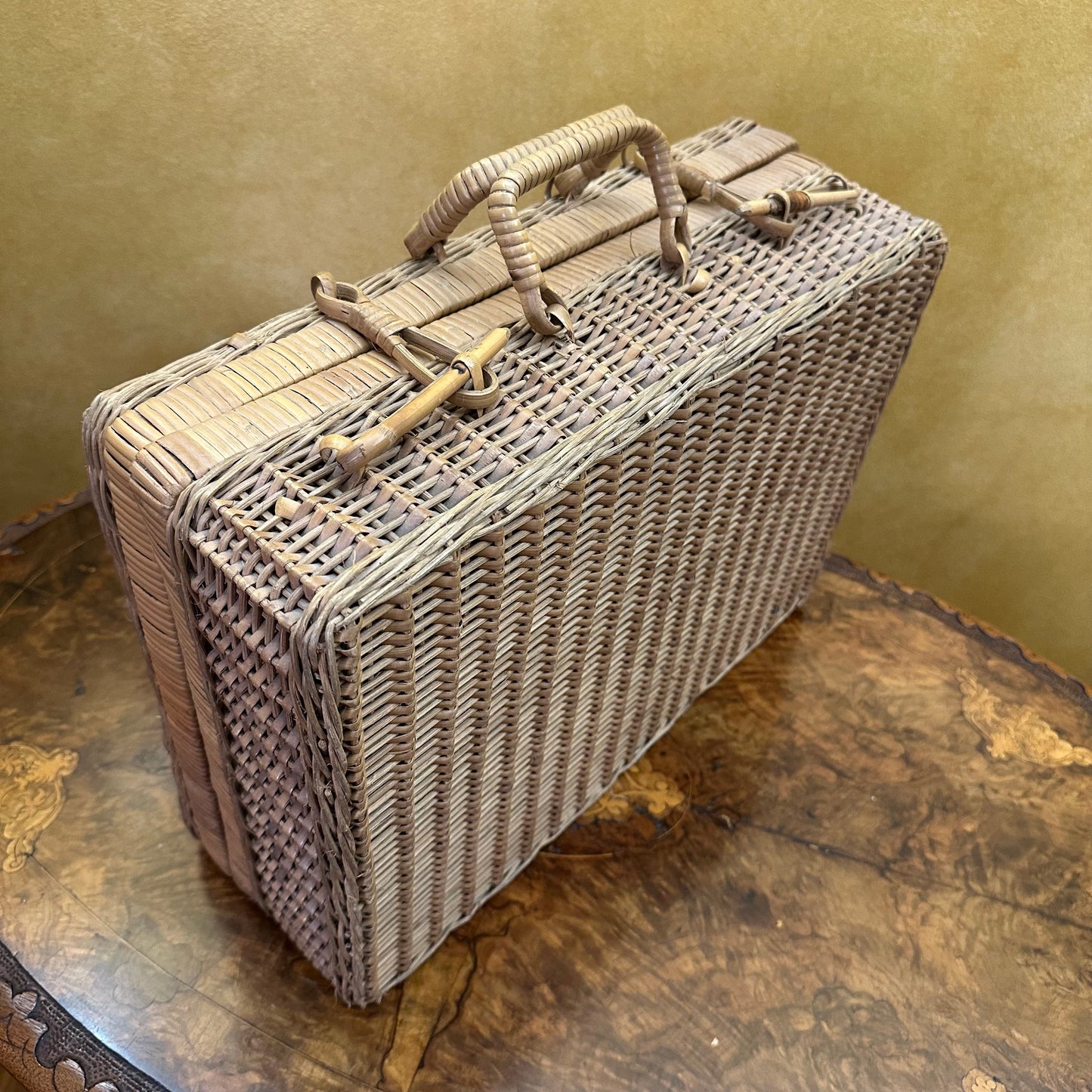 Wicker Rattan Storage Picnic Basket