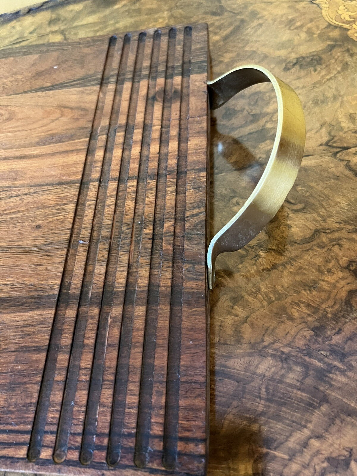 Wooden Board With Brass Handles