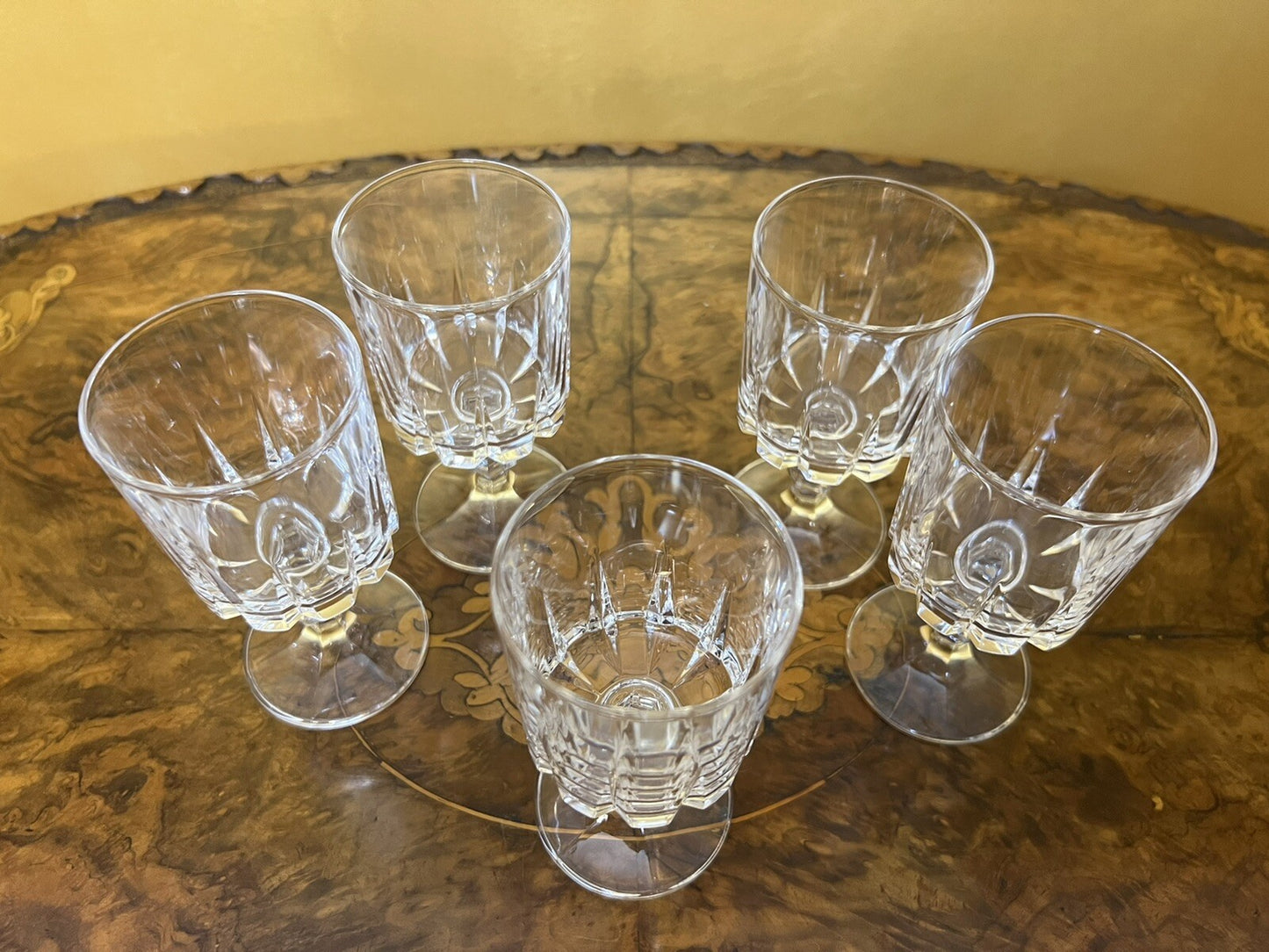 crystal small wine glasses set
