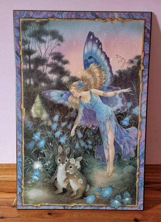 Fairy Rabbit Print Hanging Art