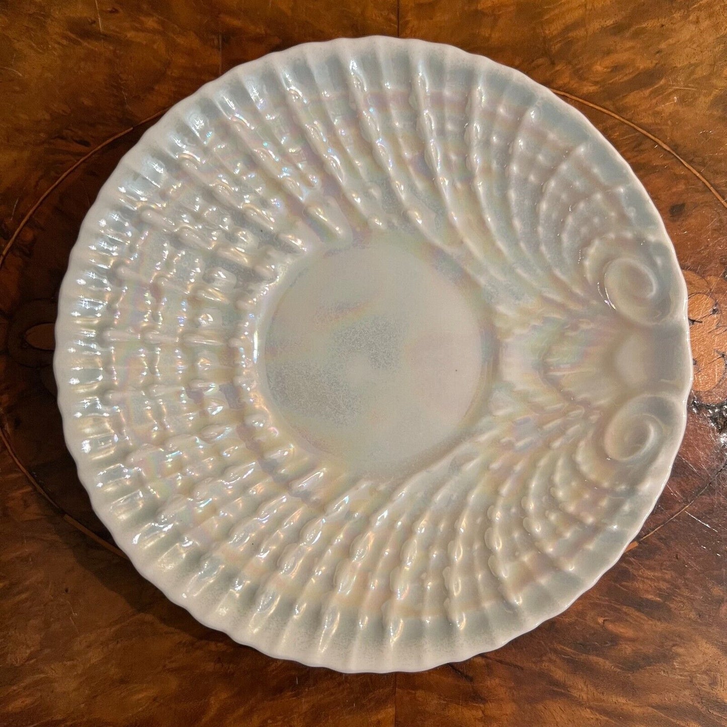 Antique Pearl Lustreware Czech Tea Cup & Saucer