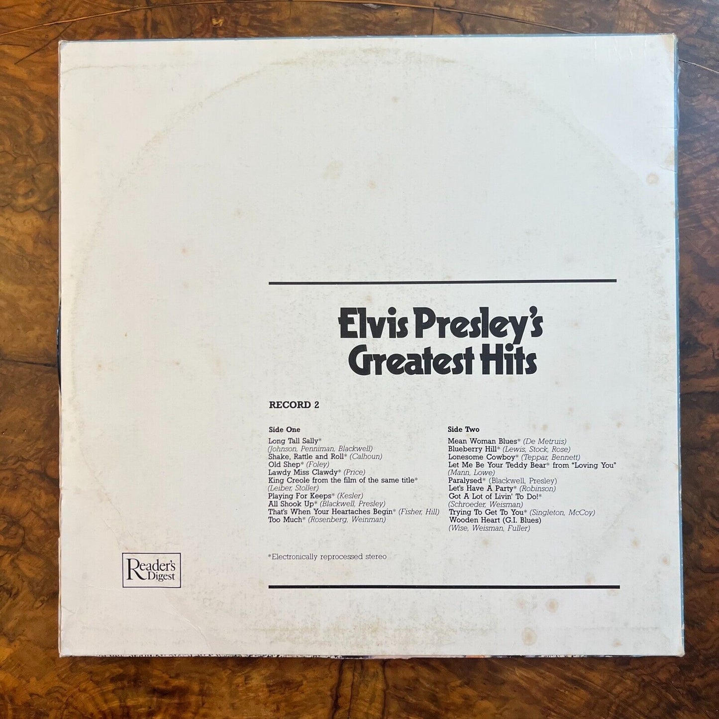 Elvis Presley Greatest Hits Vinyl Record