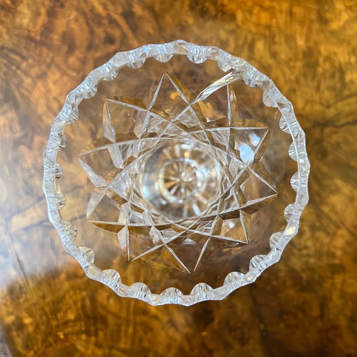 Vintage Crystal Cut Vase