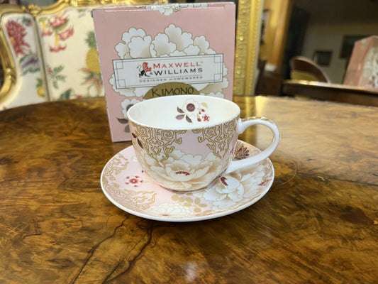 Maxwell & Williams Pink Kimono Tea Cup & Saucer BNIB