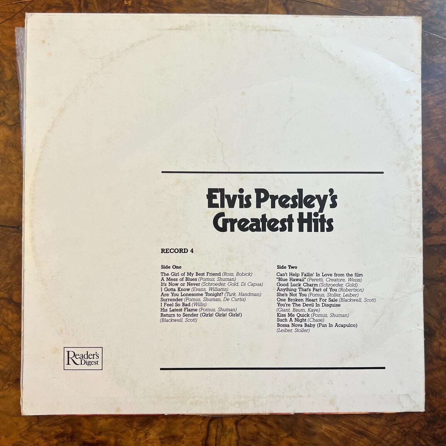 Elvis Presley Greatest Hits Vinyl Record