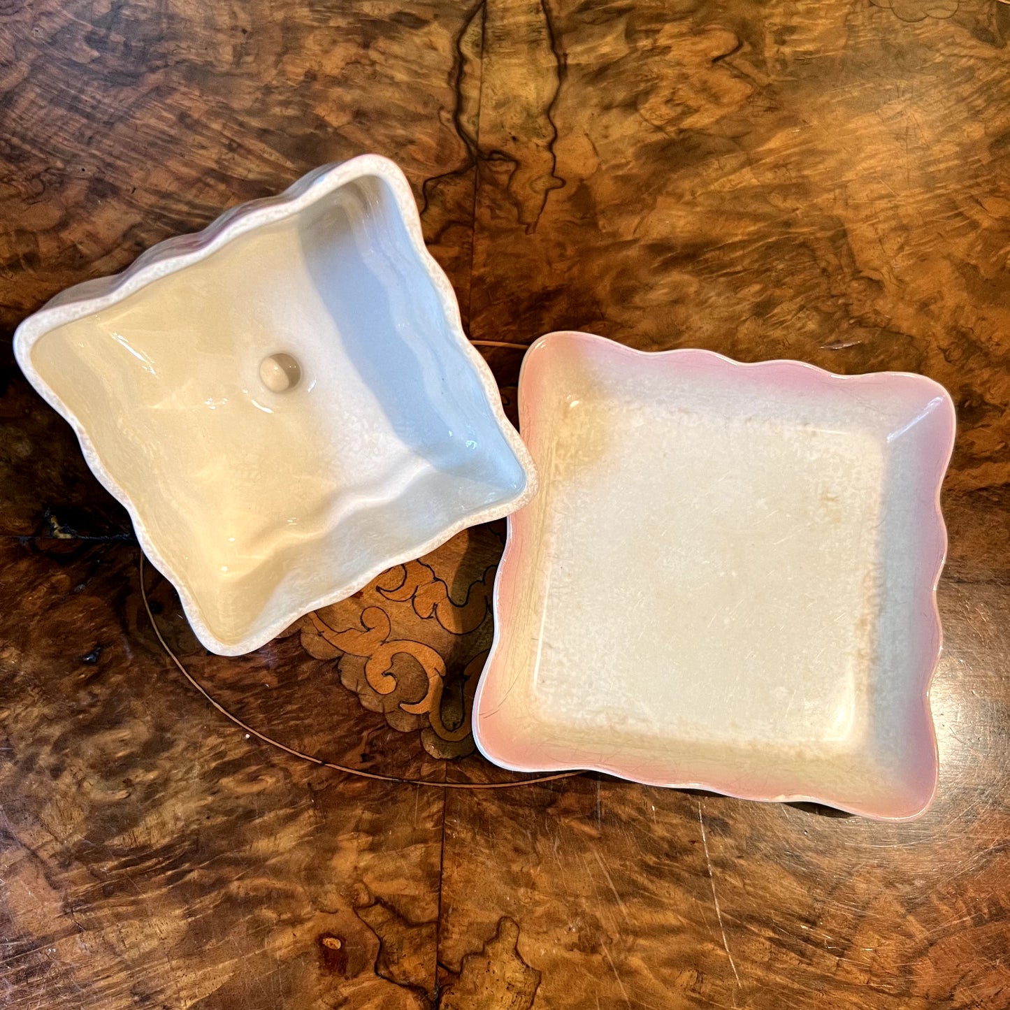 James Kent Old Foley Victoria Rose Butter Dish