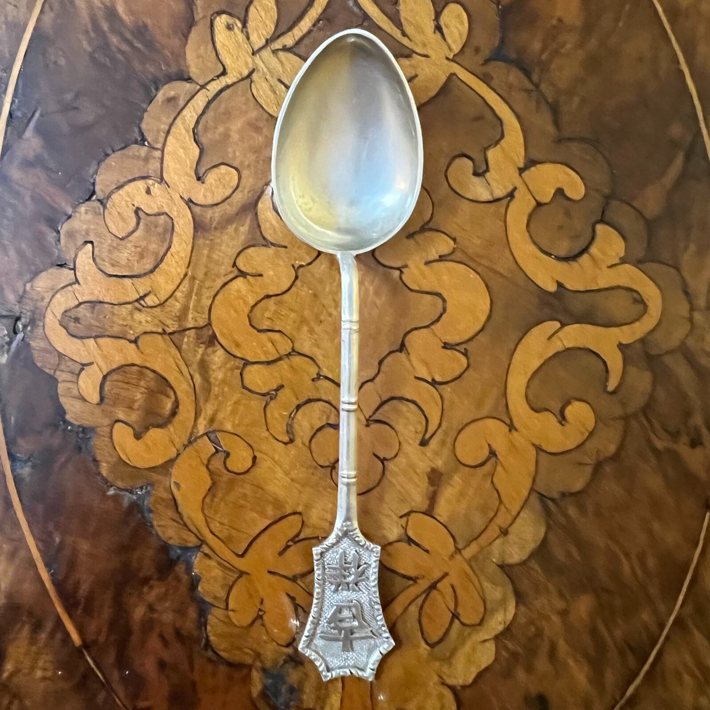 Chinese Silver Coffee Spoons Set Of 3