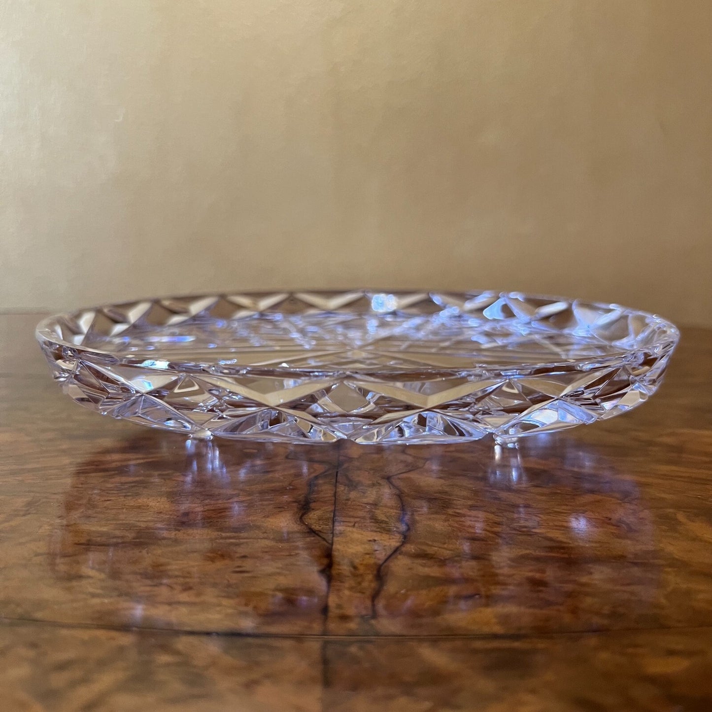 Vintage Glass Cake Plate On Legs