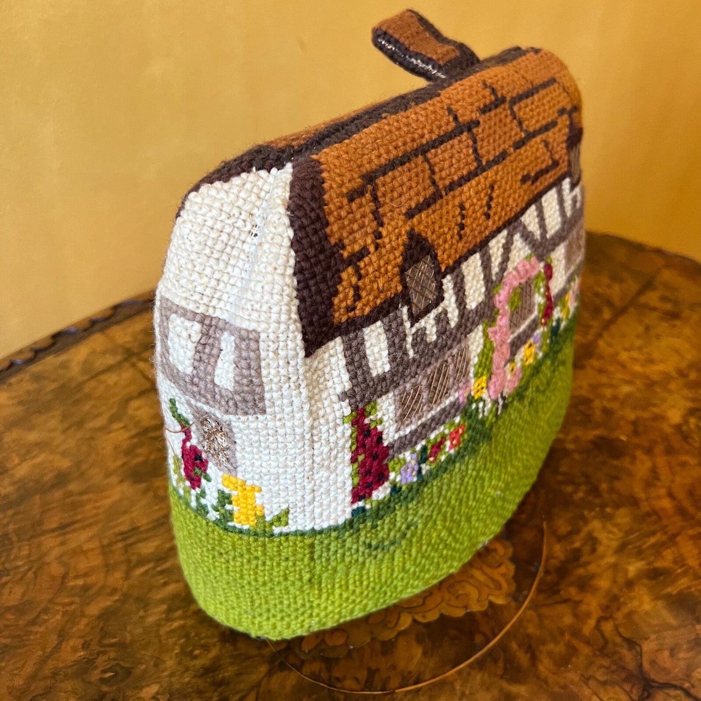Vintage House Cross Stitch Pot Warmer