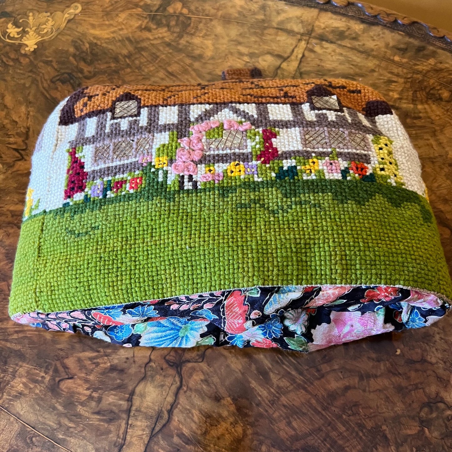 Vintage House Cross Stitch Pot Warmer