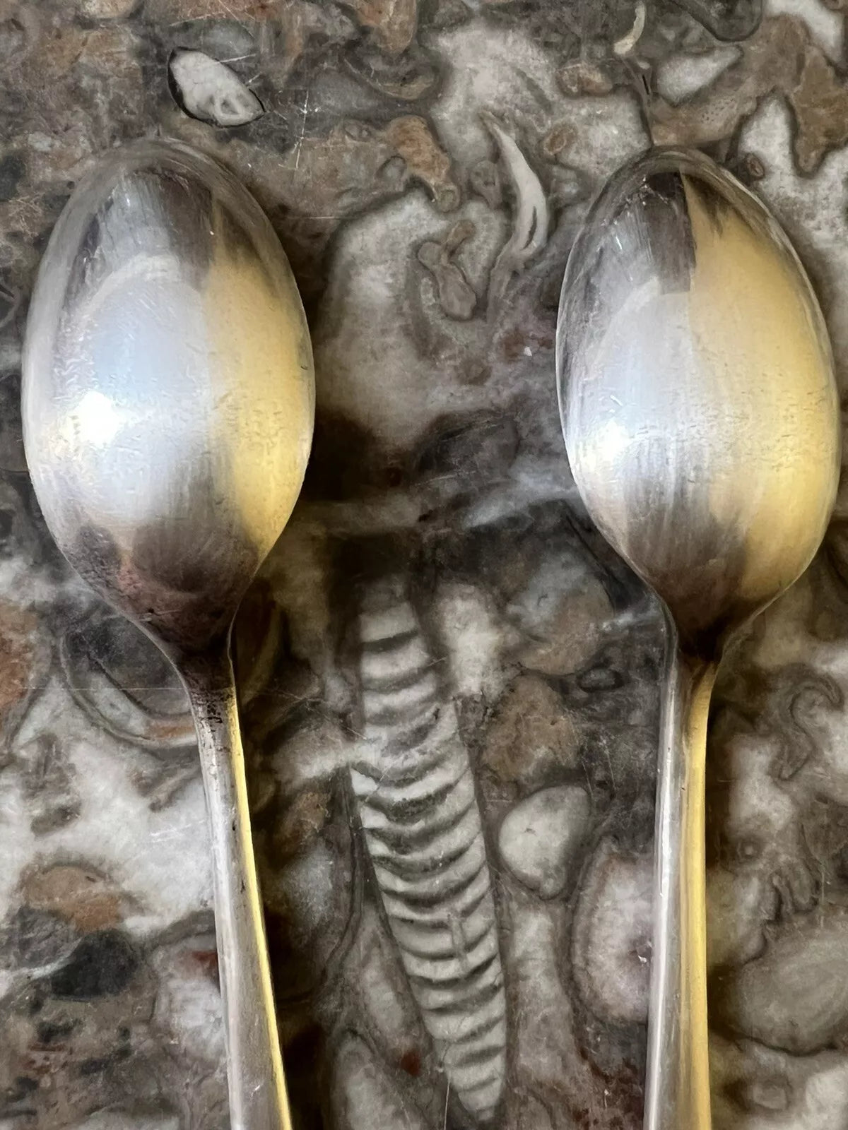 sheffield silver plated Small spoons pair