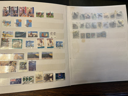 10 pages of stamps 