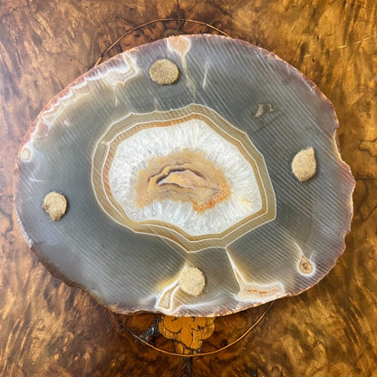 Agate Slice Crystal Ornament 