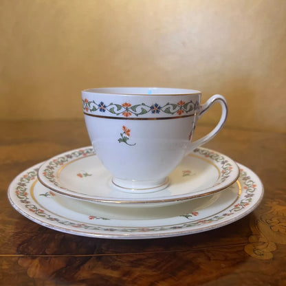 Allertons Floral 14 Piece Tea Cup Trio Set