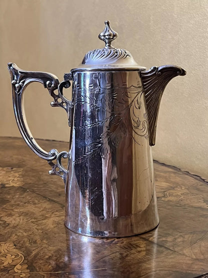 Antique English Silver Plated Coffee Pot